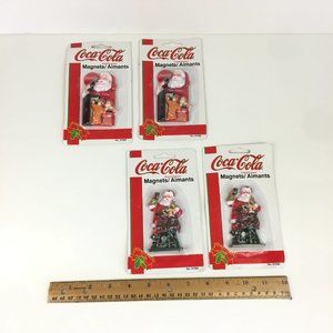 4‎ Vintage Coca Cola Fridge Magnet Santa 2 Designs Sealed Christmas Holiday READ